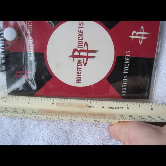 NBA Houston Rockets Stationery Set Pen & Memo Pad Plastic Carry Tote Bag Red Tx - Picture 5 of 9